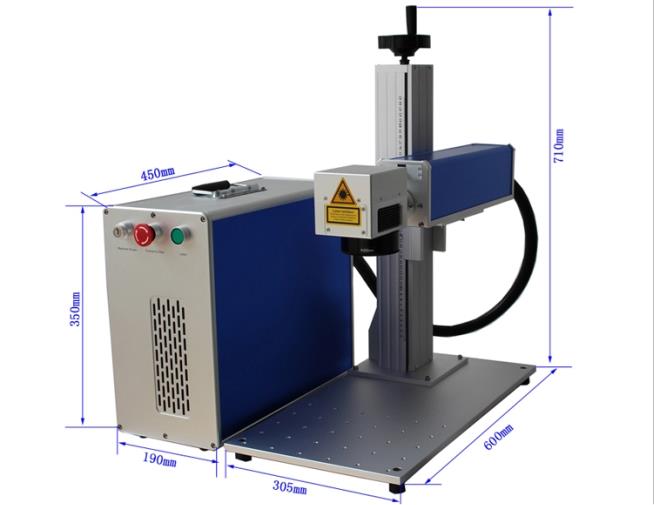 50w split lasermarkeringsmaskine til metalindustriens metalgraveringsmaskine